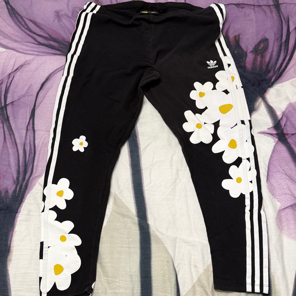 Adidas Pharrell Williams Black Floral Joggers